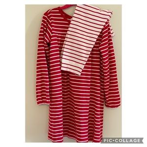 Hanna Andersson playdress and leggings set size 6-7